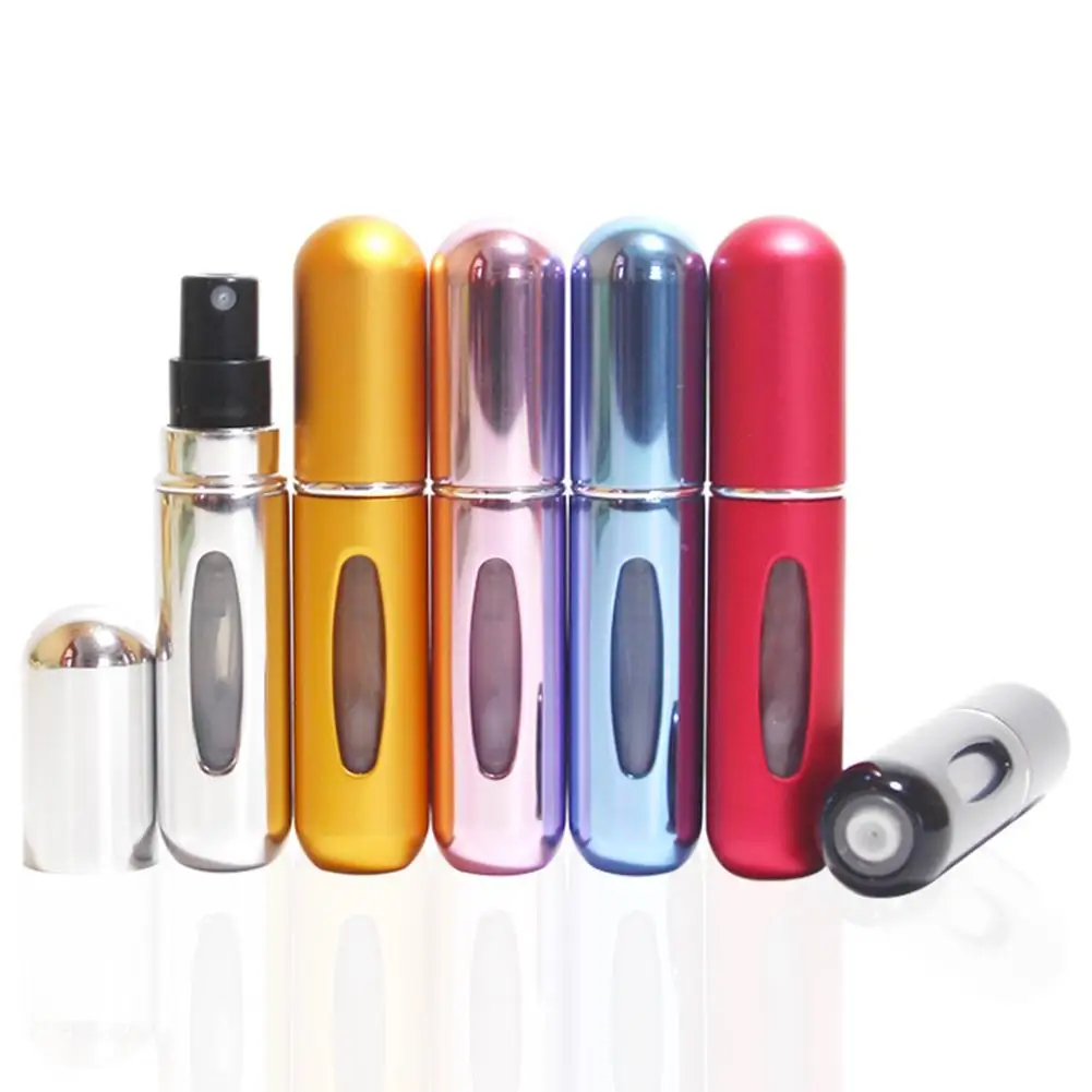 

1PC Top Quality 5ml Perfume Bottle Mini Metal Sprayer Refillable Aluminum Perfume Atomizer Travel Size