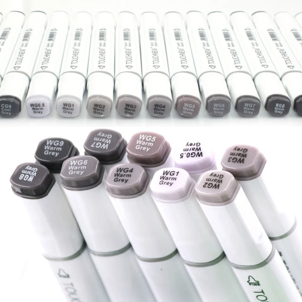 Pen Marker Permanent Marker Pen Permanent Marker Color Marker Pens Markers Pen Marker Pens Art Marker Pens Art Markers Sketching Markers Marker Pen 12/30 Colors Grey Colors Double-Tip Sketch Markers Alcohol Based Ink Tones Art Supplies