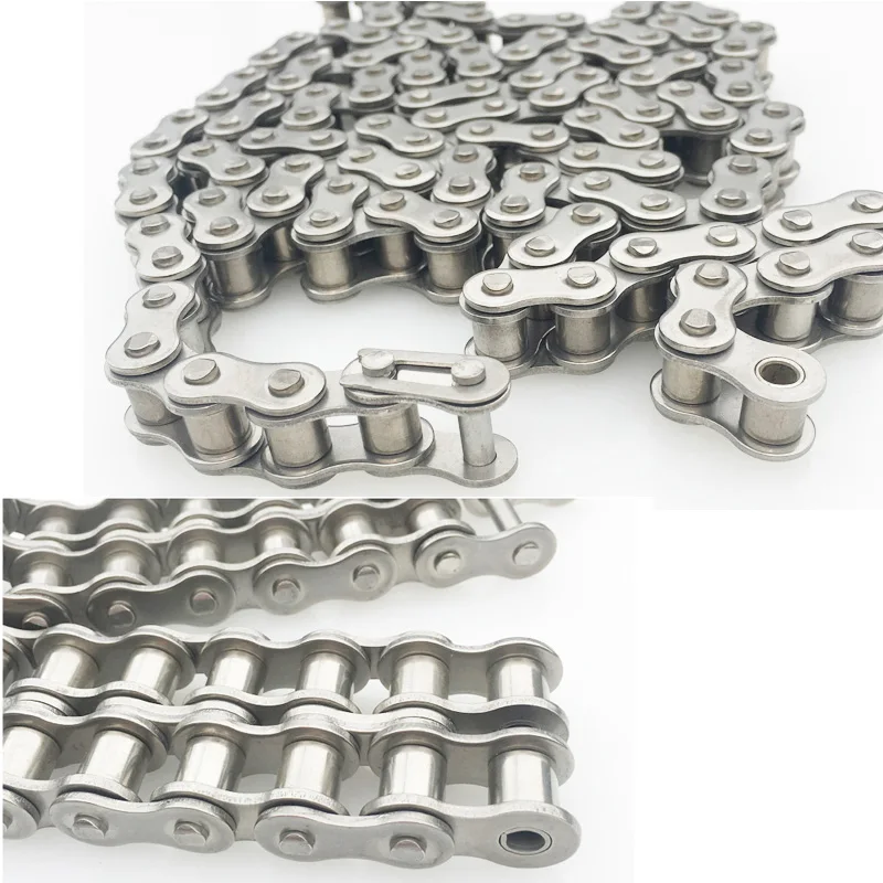 Extensión de cadena de acero inoxidable con cuentas de 4,5 m con conector 2,4 mm plata cadena de rodillos con cuentas con 15 conectores a juego 
