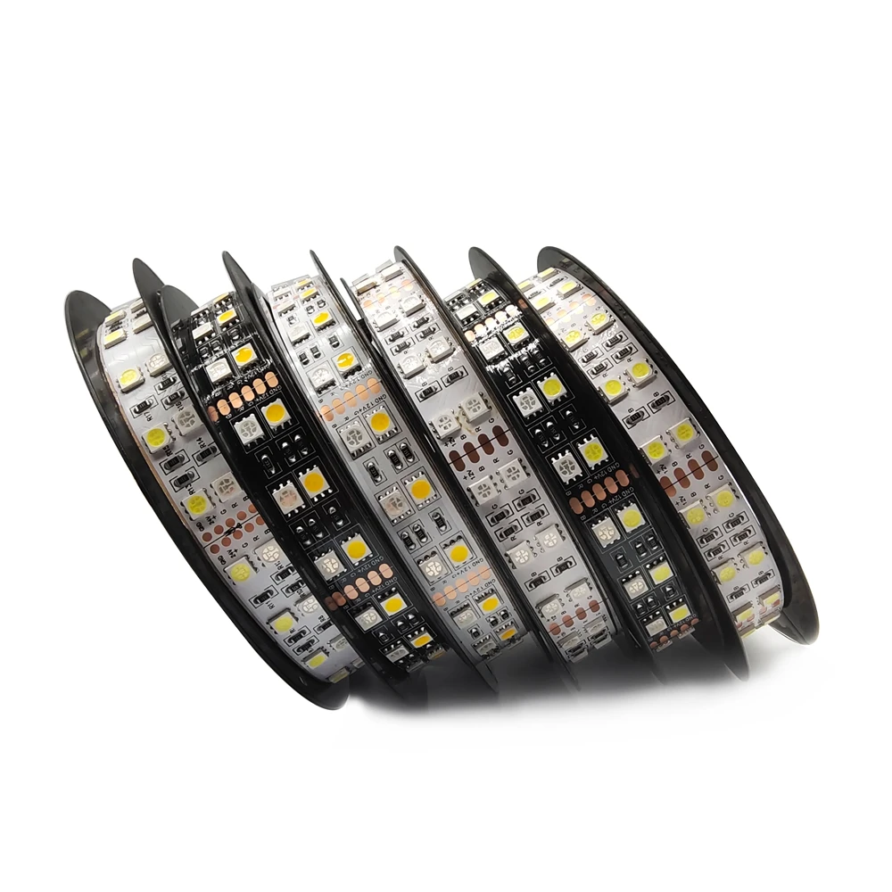 

Double Row 5m 5050 RGB Led Strip Waterproof 120Leds/m Black/White PCB RGBW/RGBWW/White/Warm White Light DC 12V/24V IP30/IP67