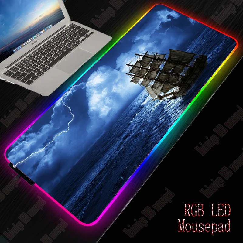 900x400x4mm Large RGB Colorful Led Lighting Gaming Mouse Pad Mat Desk PC Laptop