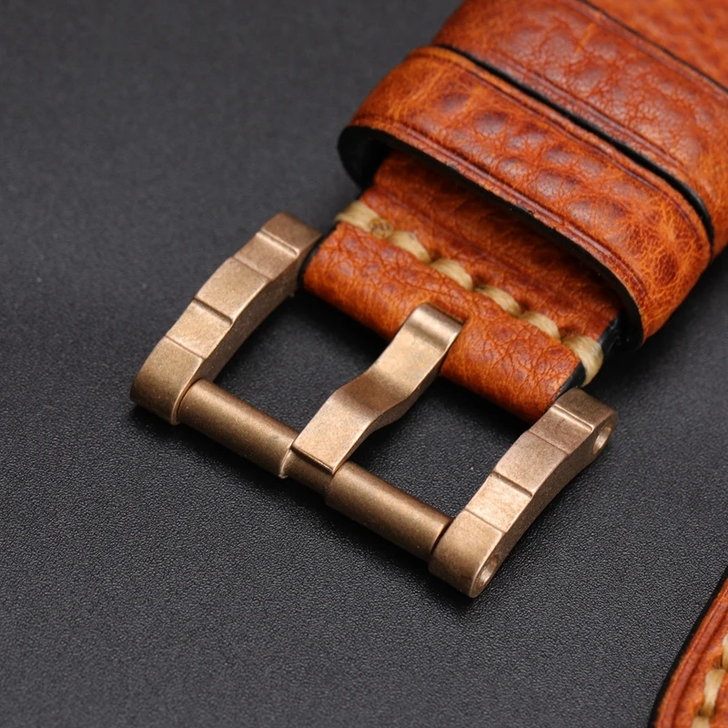 Tincusn8BronzeBuckle20MM22MM24MM26MMSuitableLeatherStrap