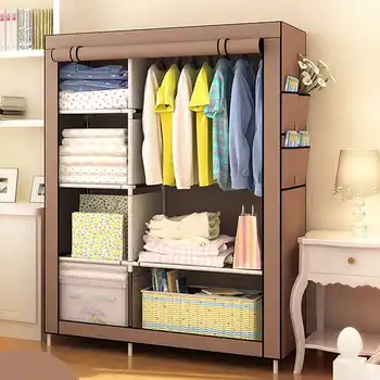 

Bedroom Non-woven Wardrobe Fabric Closet Multi-purpose Portable Folding Dustproof Waterproof Clothing Storage Cabinet Furniture