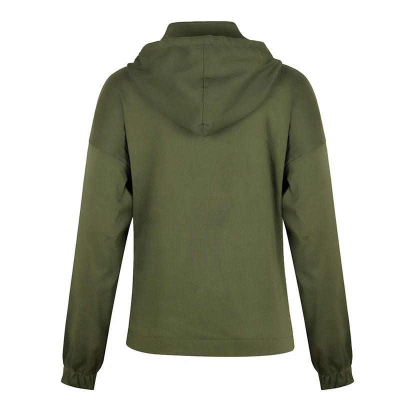 Laamei, Женская толстовка, одноцветная, тонкая, женская, Sudadera Mujer,, повседневная, на молнии, с карманами, толстовки, свободная, с капюшоном, толстовка, с заклепками