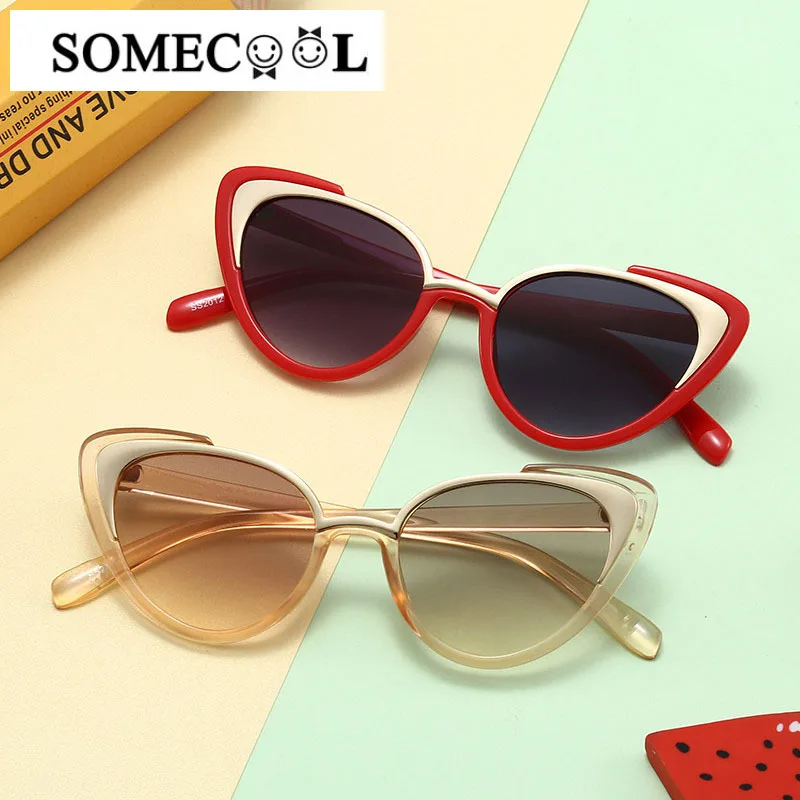 2020 NEW kids sunglasses Ins Style Fashion Cat eye Girls sun glasses 3-8yrs Baby eyewear UV400 Vintage Metal Cute glasses N491