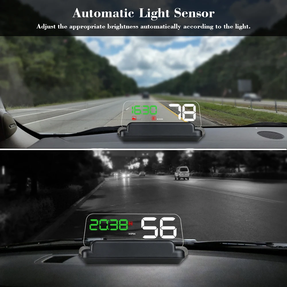 HUD Head-Up Display Car-styling Hud Display Overspeed Warning Windshield Projector Alarm System Universal Auto 5" HUD T900