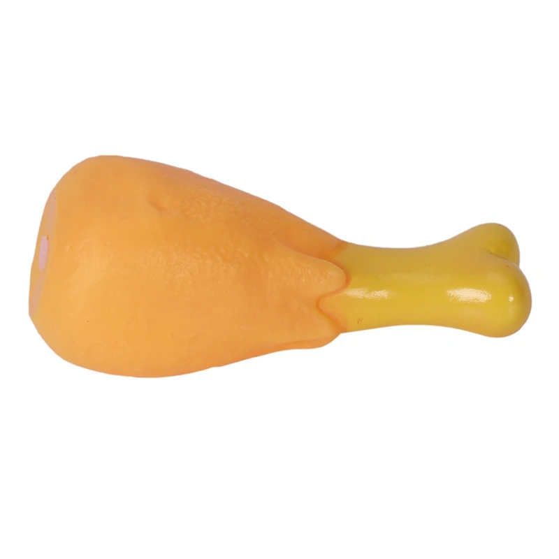 13 см Длина Желтая курица нога текстурированная Собака звук скрипучий гантель