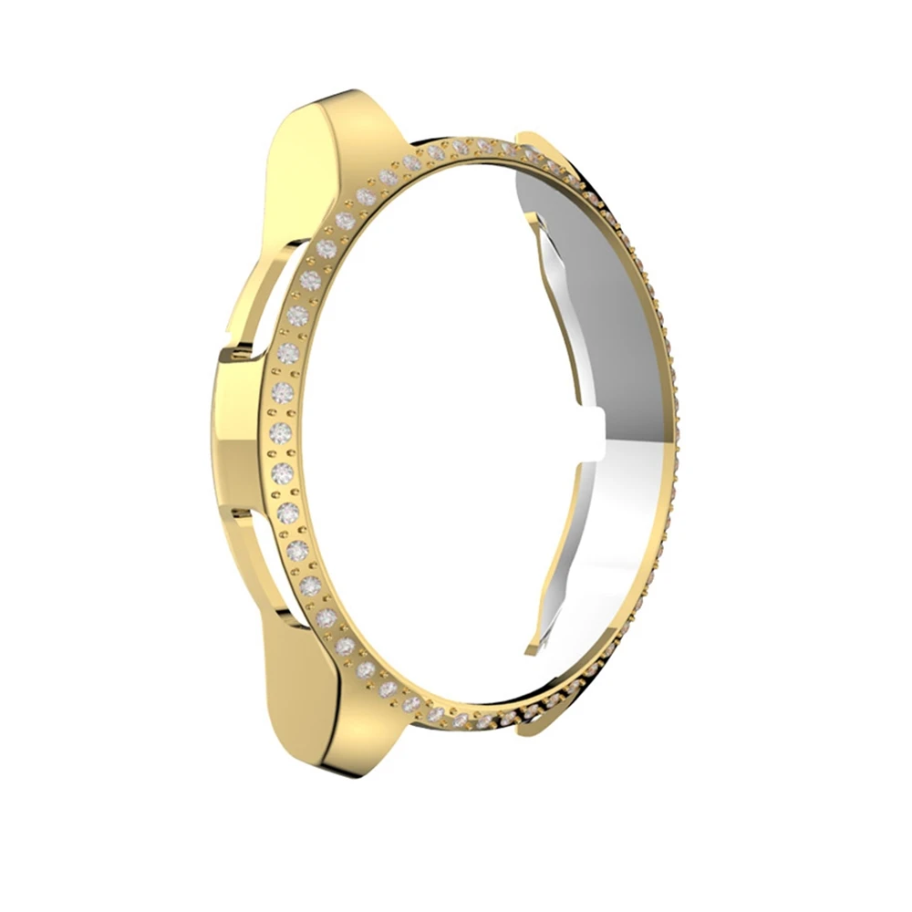 Galaxy 42 Gold Алмазное средство защиты ПК чехол для samsung Galaxy Watch 46 мм/42 мм Блестящий Защитный чехол с кристаллами противоударный чехол-бампер аксессуары - Цвет: Galaxy 42 Gold