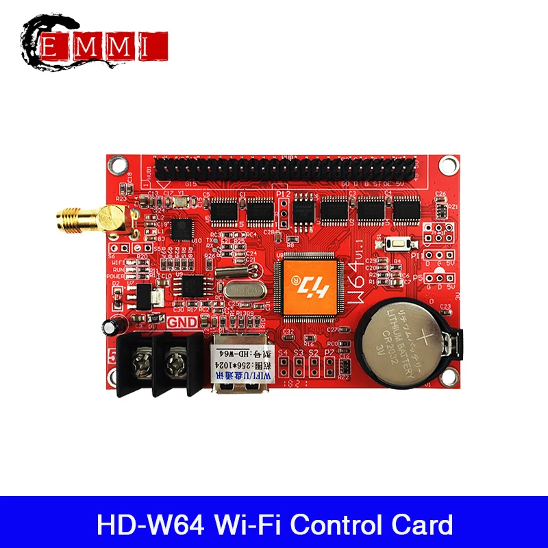 Дисплей рекламного щита светодиодная (led) контрольная карта HD-W64 с USB и Wi-Fi