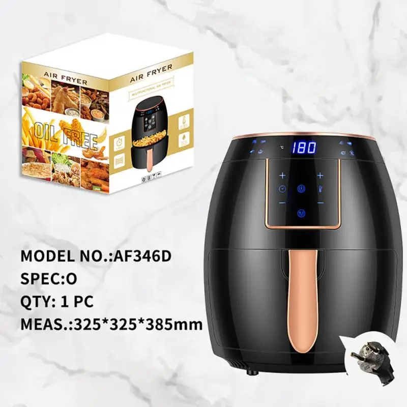 SHengwin 220V Multifunction Air Fryer Household Touch Screen 5L Electric Oil-Free Fryer