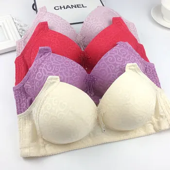 

Bra without Steel Ring Bra Plus-sized Non-Magnetic Jacquard Middle-aged Non-Steel Ring Bra Thin