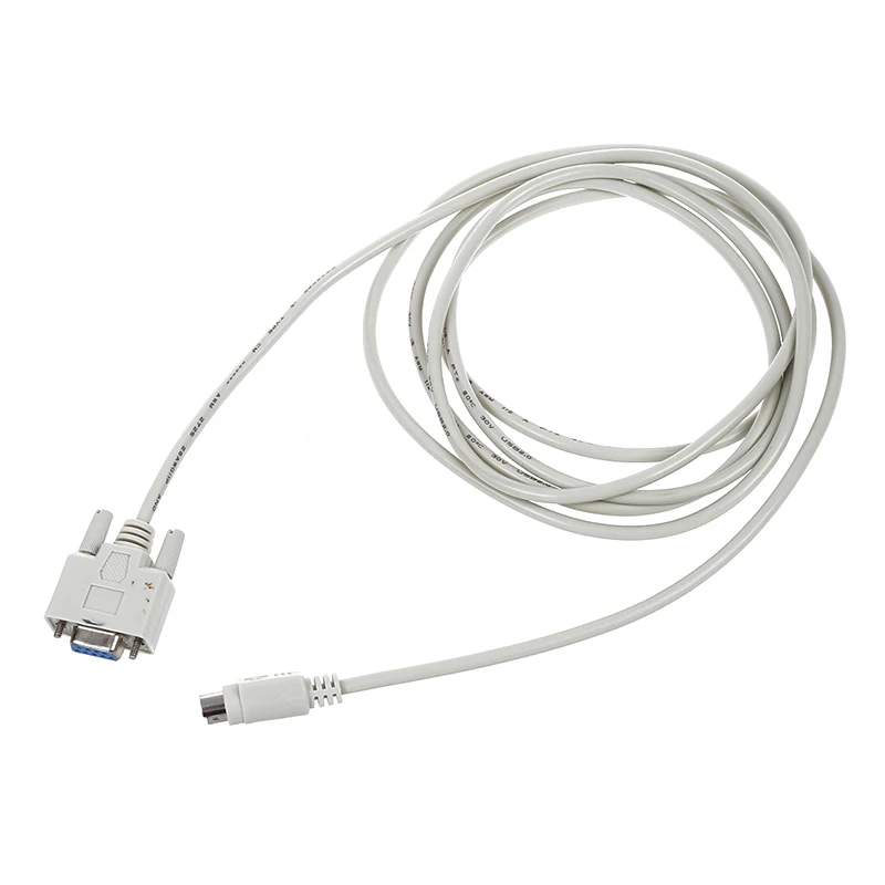 Кабель загрузки DB9P до 8P Mini Din RS232 белый 8 2 футов для PLC DVP EH|Компьютерные кабели и