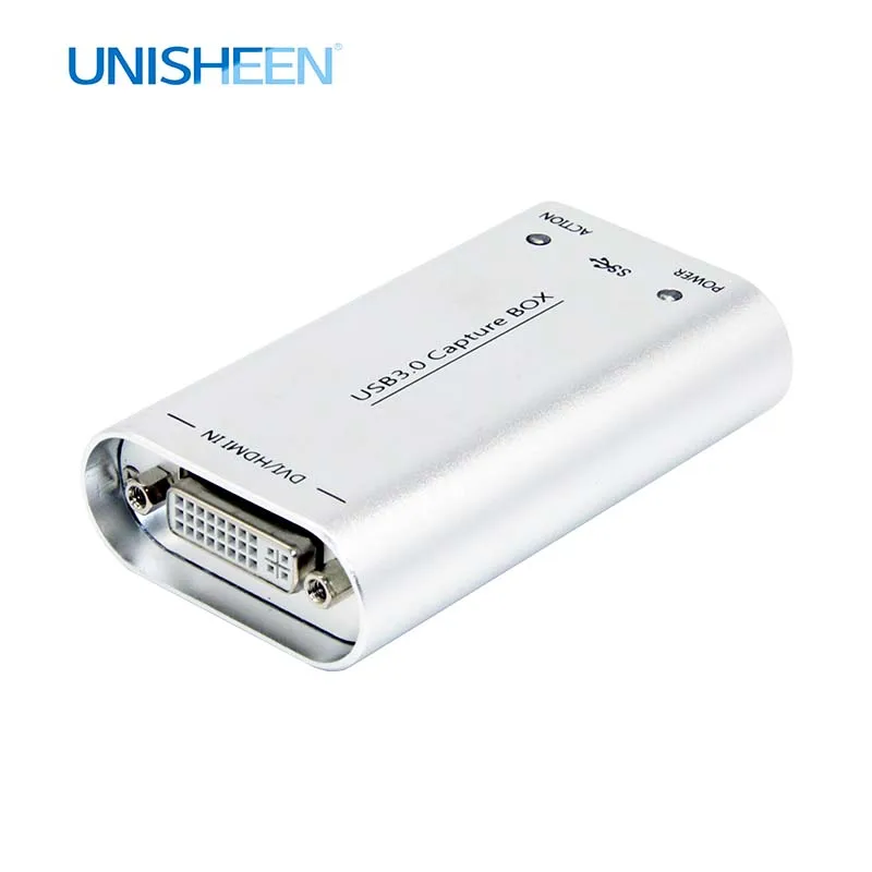 Unisheen UC3200D 60FPS эндоскоп DVI HDMI к USB3.0 видеозахват FPGA Dongle потоковая передача 1080P