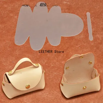 

Manual DIY leather drawing Leather Mini bag hanging drawing small wallet PVC version drawing