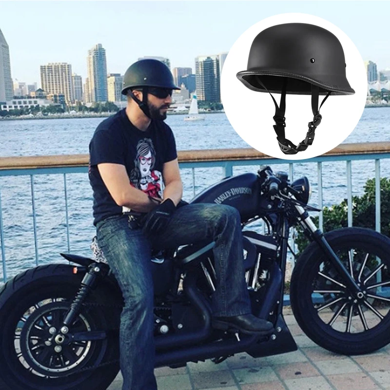 

ABS Plastic Motorcycle Helmet for Harley Motorcross Half Helmet Vintage Retro Motorcycle Helmets Scooter Retro German Kask