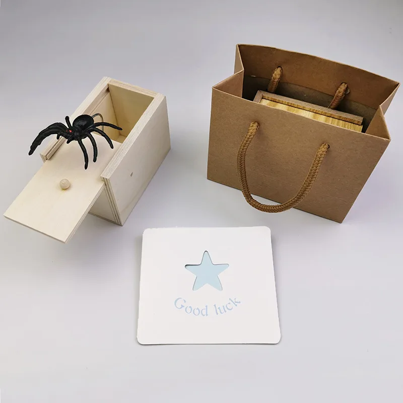 

2020 HONJI High Quality Prank Wooden Panic Box New Gift Funny Halloween Tricky Toy Fidget Prank Cool Stuff Toys