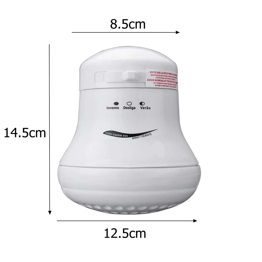 Water Saving Accessories Electric Shower Head Temperature Control Safe Instant Hot Tankless Bathroom With Hose Bracket Home