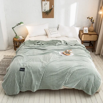 

Fleece Throw Blanket on The Bed Soft Warm Flannel for Sofa Couch Bedspread lattice plaid decor Thin Quilt
