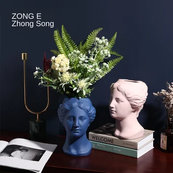 

Nordic style modern Creative Resin vase Flower arrangement Venus Home Decorations vase for wedding decoration home accessories
