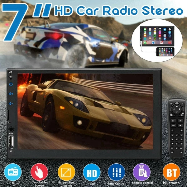 

2 Din 7 Inch Inch Touchable Screen Car Auto Radio Video Stereo Player Bluetooth Mp5 Player
