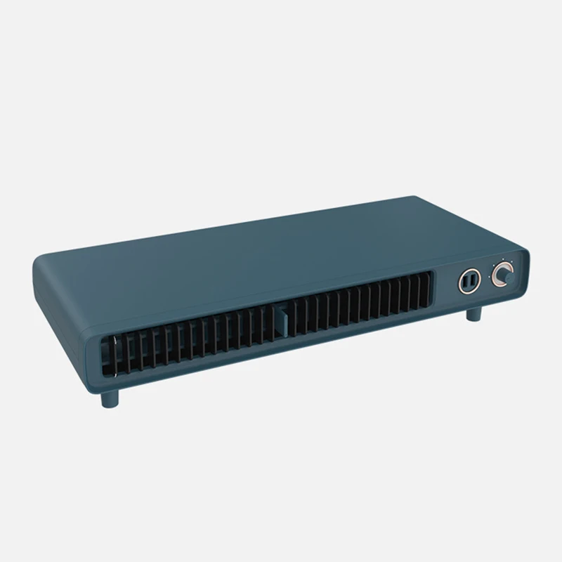 220V 500W 3 передач Регулируемый Электрический тепловентилятор PTC Керамика Отопление рабочее пространство теплее с Беспроводной зарядки/USB Выход - Цвет: Синий