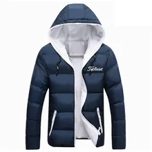 

Man's Golf Jacket Light Zipper Padded Hooded Coat Winter Down Jacket Sports Casual Trendy Menswear Running Fitness Outwear S-3xl