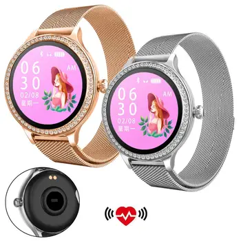 

Fashion Women Lady Watch Bluetooth Smart Watch Heart Rate Sleep Monitoring Calls Messages Push for Samsung Huawei iPhone Xiaomi