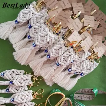 

Best Lady Fashion Shell Macrame Key Chain for Women Ethnic Weave Handmade Cotton Fringed Key Chain Accessories Jewelry Wholesale