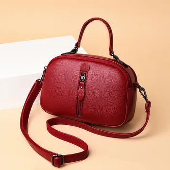 

Genuine Leather Women's Handbags Fashion Shoulder CrossBody Bags Ladies Messenger Bags For Women Flap Bags