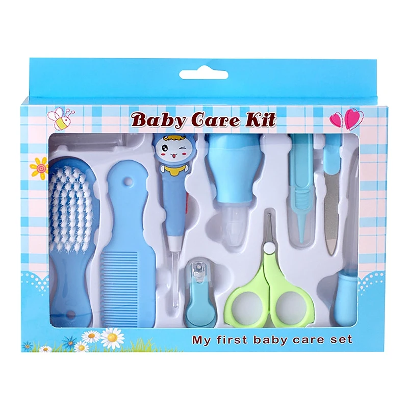 

10Pcs Baby Health Care Set Nail Hair Brush Thermometer Kids Kit