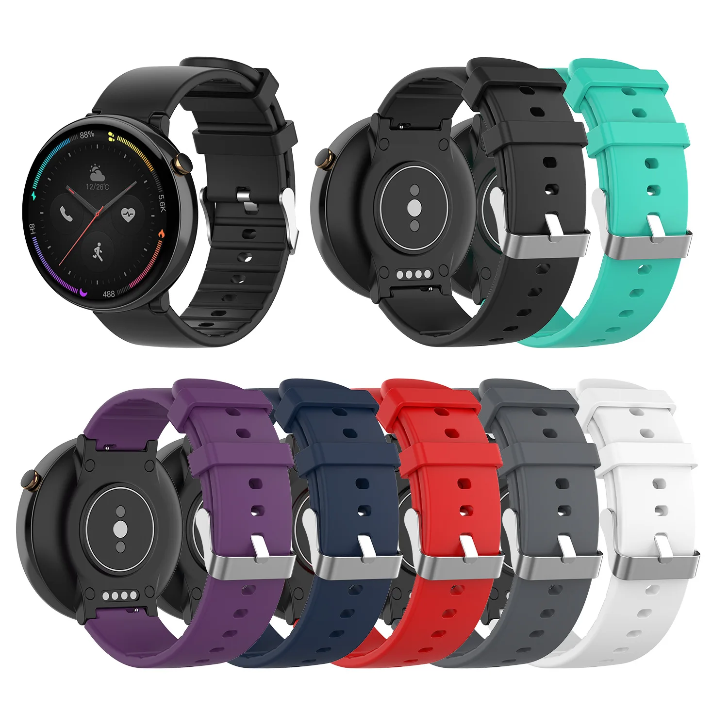 Спортивные силиконовые ремешки для HUAMI Amazfit Nexo A1807 сменные смарт-часов | Наручные