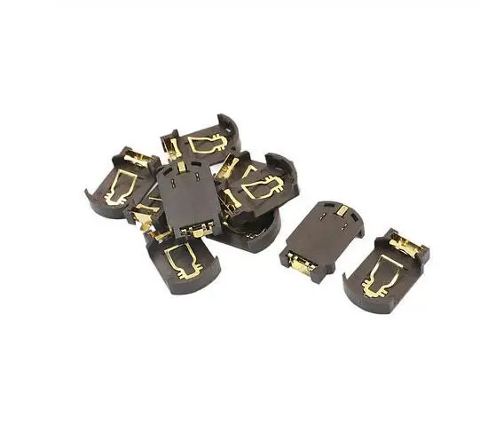

Gold Plated SMT SMD CR2025 CR2032 Coin Button Cell Lithium Battery Case Batteries Holder Storage Box Base Socket