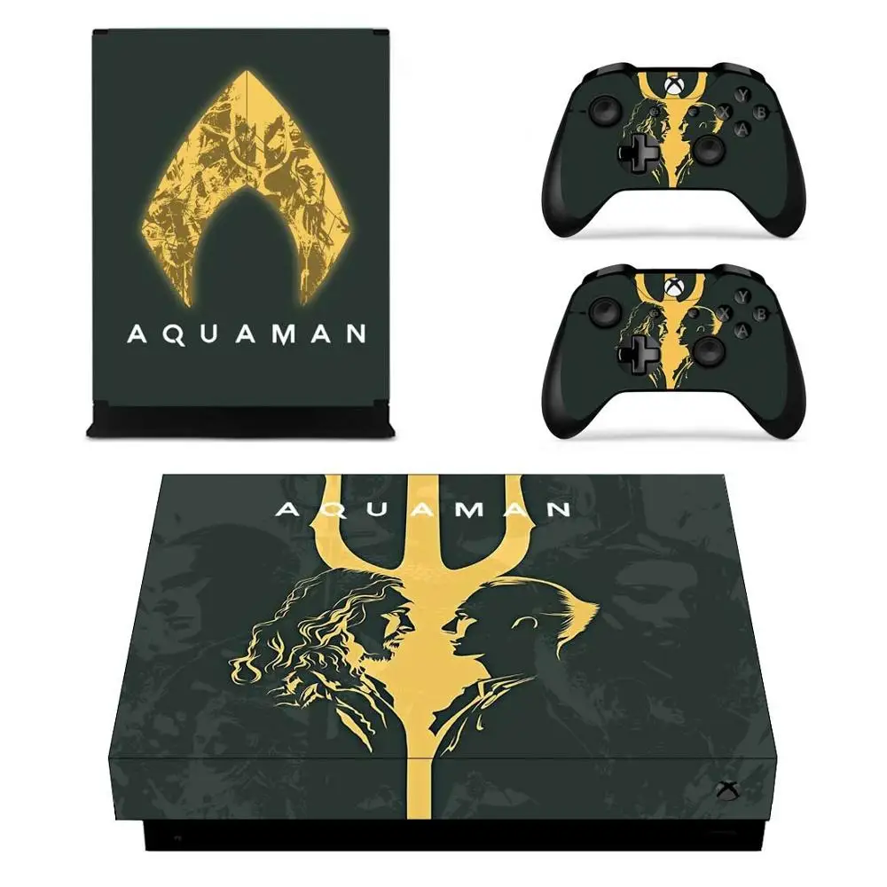 Aquaman стикер s для Xbox One X виниловое покрытие наклейки Стикеры Adesivo для Xbox one X консоли пульта дистанционного управления скины