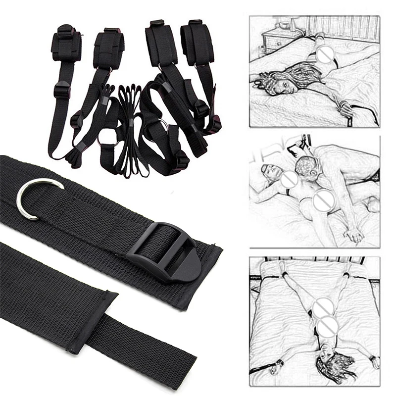 Sex Toys Erotic Bed Restraint Fetish Bdsm Bondage Handcuffs Game Sex Product Ankle Hand Adult No Vibrator Sex Toys For Woman Секс Игрушки