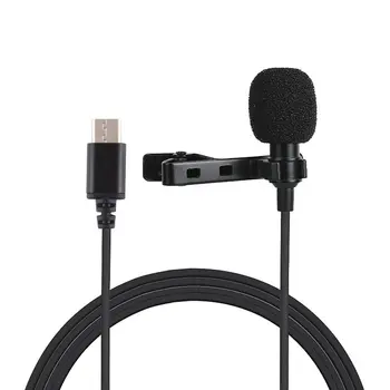 

Type-C Lapel Lavalier Clip-on Recording Microphone Mic for HUAWEI P10/20/30 Android Smartphone USB Microphone