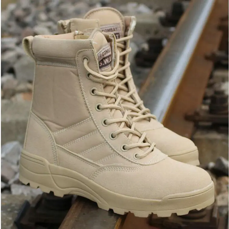 

Men Desert Tactical Military Boots Mens Work Safty Shoes Zapatos De Mujer Army Boot Zapatos Ankle Combat Boots Size 46 A55-99