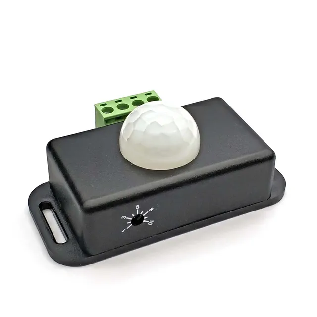 Interruptor de Sensor de movimiento PIR ajustable automático, Detector infrarrojo, módulo de interruptor de luz para lámpara de tira de luz LED, CC de 12V, 24V, 8A - Imagen 5