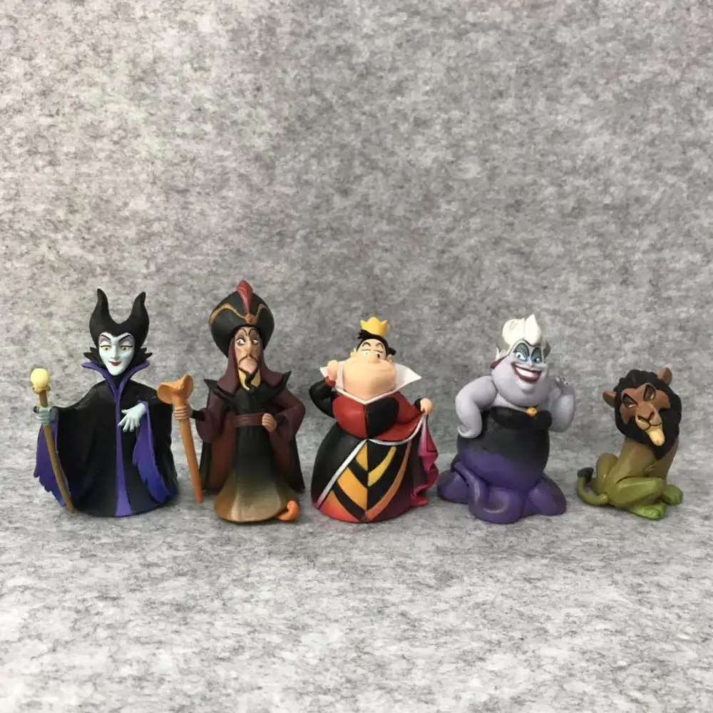 

Villains Figure Play Set Ursula Red Queen Evil Queen Scar Jafar Villains Collection Malefice Ursula The Red Queen PVC Figures