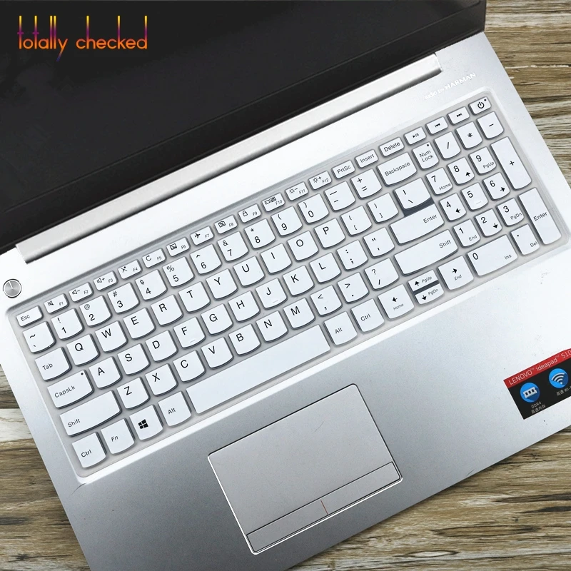 white Силиконовый чехол-клавиатура для ноутбука lenovo IdeaPad 15," 330 330s 340s 520 130 S145 L340 S340 15IWL 15API - Цвет: white