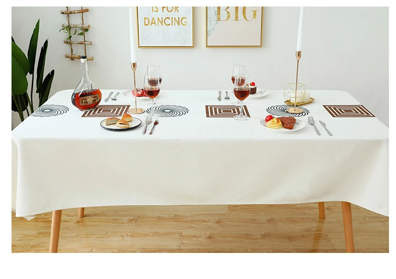 Nordic Thick Cotton Linen Tablecloth Waterproof Oil-proof Coffee Table Tablecloths Table Cover Mat Home Decoration