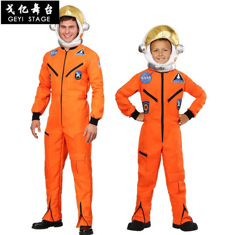 Child costume Космический костюм для мужчин взрослого размера плюс костюм космонавта белые костюмы пилотов Новое поступление костюм на Хэллоуин цельный комбинезон - Цвет: Child costume