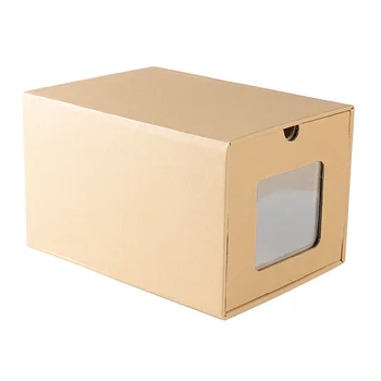 

Perspective Shoe Storage Box Increase The Drawer Type Transparent Storage Box Environmentally-Friendly Folding Leather Shoe Case