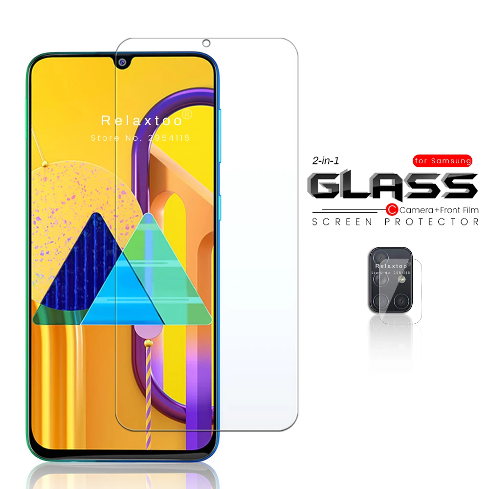 

2-in-1 sm m30s protective glass for samsung galaxy m 30s 30m s s30 tempered glas protector samsun gelaxi m30s armored film 6.4''