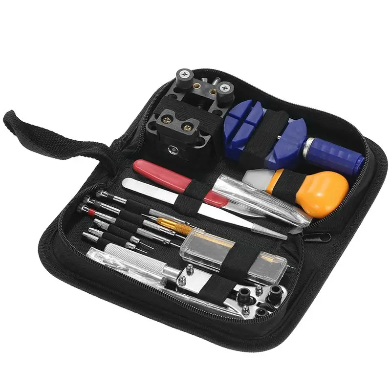 

146PCS Professional Watch Repair Tool Kit Watchmaker Case Opener Link Remover Spring Bar Set Carry Bag