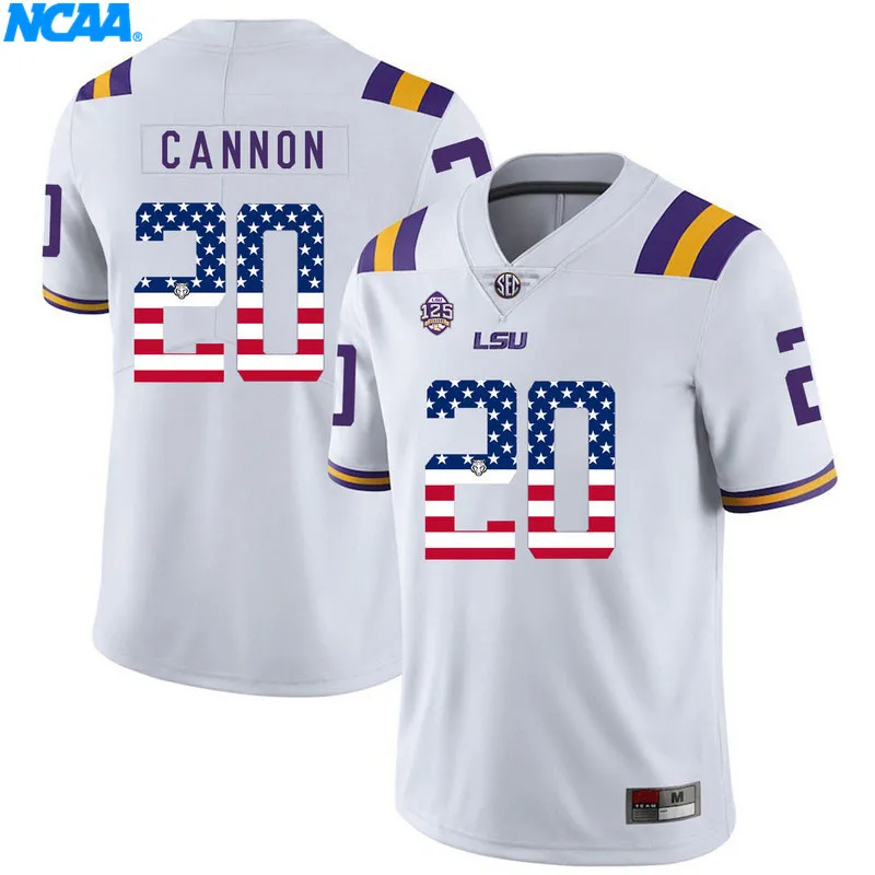 Новое поступление высокое качество JerseysBilly Cannon#20 колледж футболка ограниченной серии Майки S-XXXL - Цвет: 1