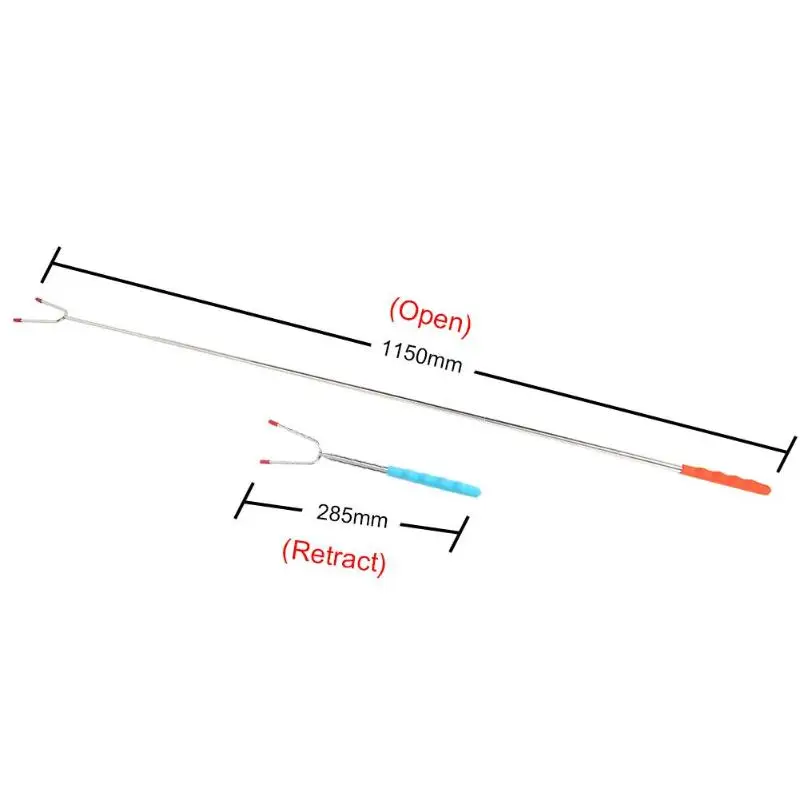 Открытый барбекю для сада вилка из нержавеющей стали телескопическая u-образная Кемпинг кухонная утварь для барбекю Зефир жарки палочки кухонный набор