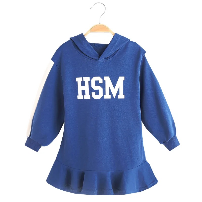 Свитер с капюшоном для девочек; платье; Новинка г.; весенние детские платья с длинными рукавами для девочек; одежда для детей с рисунком поросенка