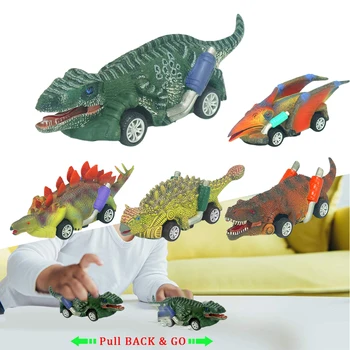 

6 Styles Dinosaur Toy Model Pull Back Car Toy Vehicles Collection Party Favors Educational Toys For Kids Toddlers Birthday Gift