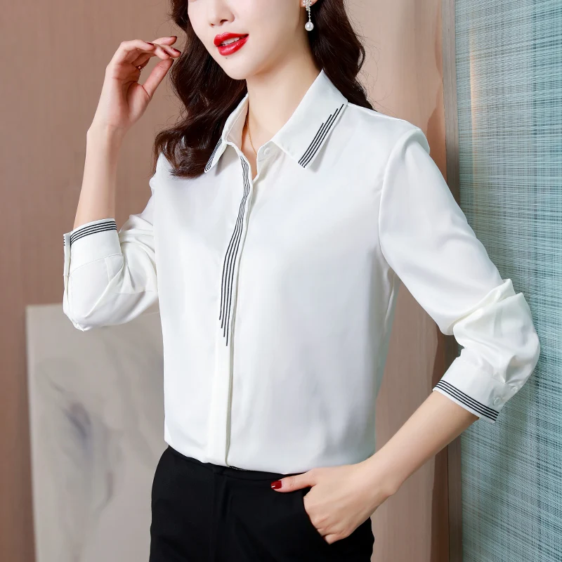 Pinstripe Silk Shirt - Women - Ready-to-Wear