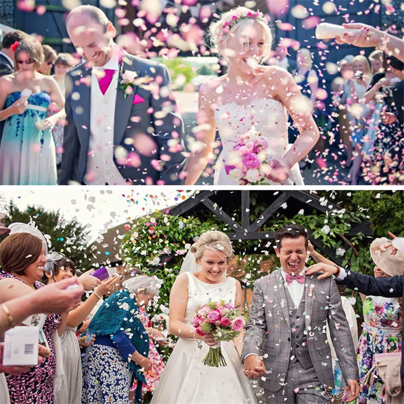 

1pcs Push Pop Mermaid Confetti Poppers for Wedding decoration Birthday DIY Pink Paper Mini Round Confetti Party Decoration-S